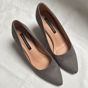 French Connection Kate Mid Heel Women's Gray Pumps